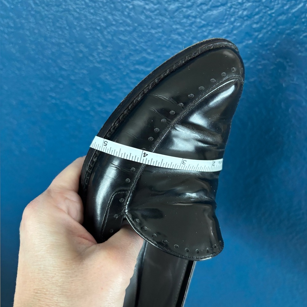 Via Spiga Black Patent Leather Pointed Loafers - Picture 15 of 15